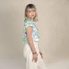 Abstract Fish Print Crop Top