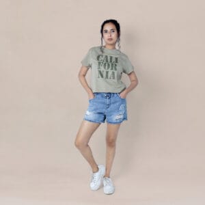 Bold California Text Crop Top