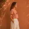 Minimal Leaf Emblem Crop Top